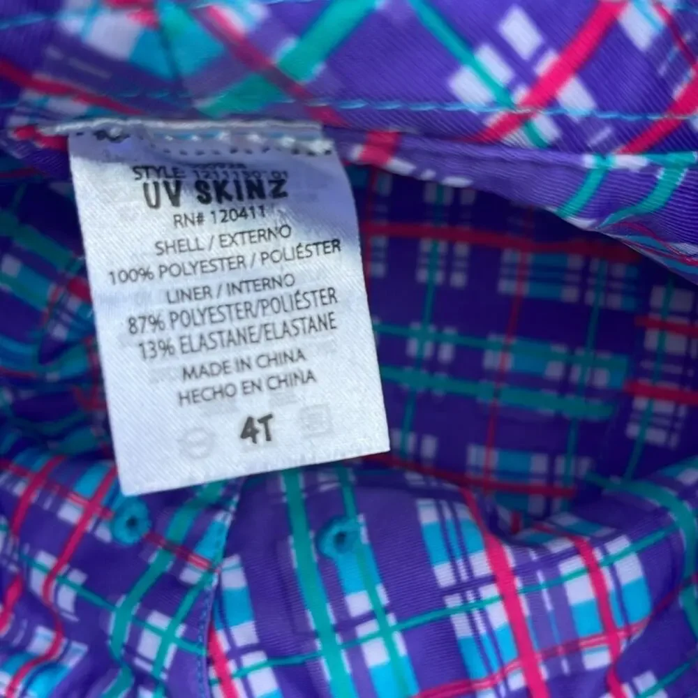 UV Skinz purple bucket hat size 4T